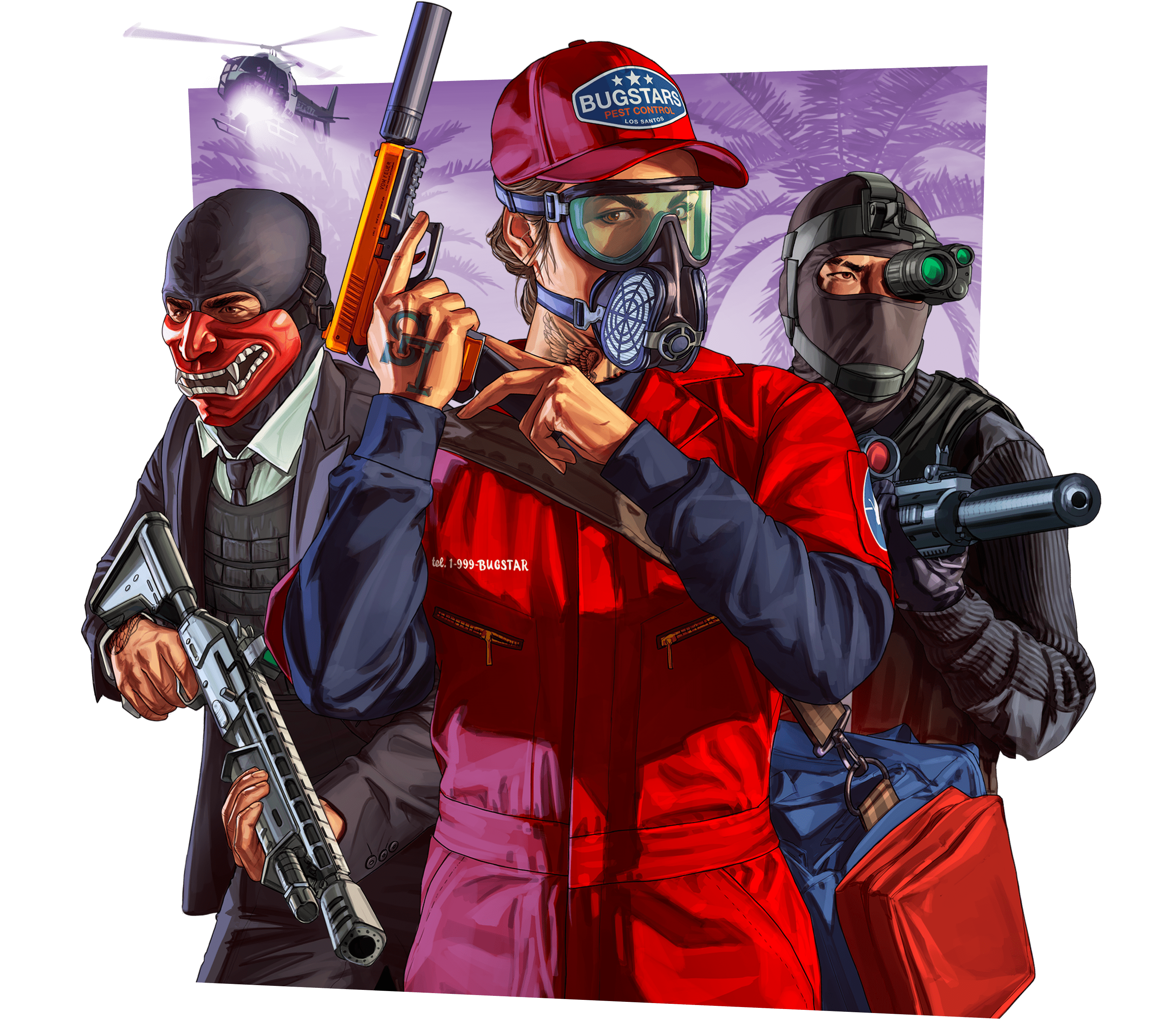 GTA Online crew preparing for a heist